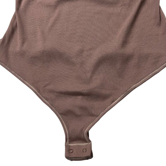 SKIMS Cotton Rib Bodysuit Umber Womens 4X - Picture 6 of 11